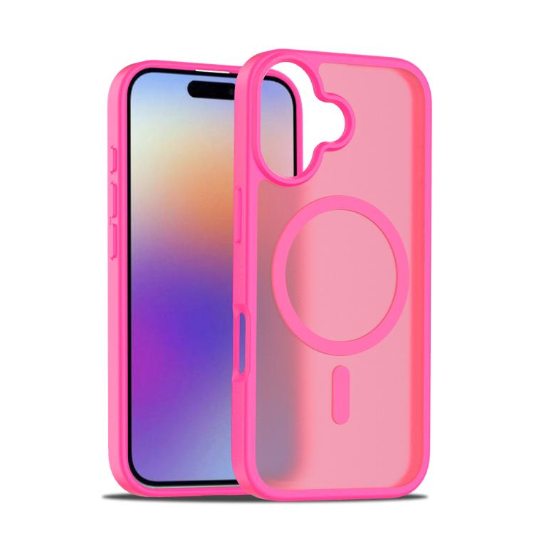 For iPhone 17 Skin Feel TPU Hybrid PC MagSafe Phone Case(Rose Red)