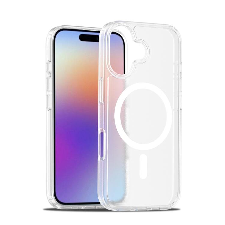 For iPhone 17 Skin Feel TPU Hybrid PC MagSafe Phone Case(Transparent)