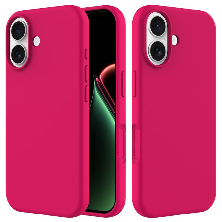 For iPhone 17 Solid Color Silicone Phone Case(Rose Red)