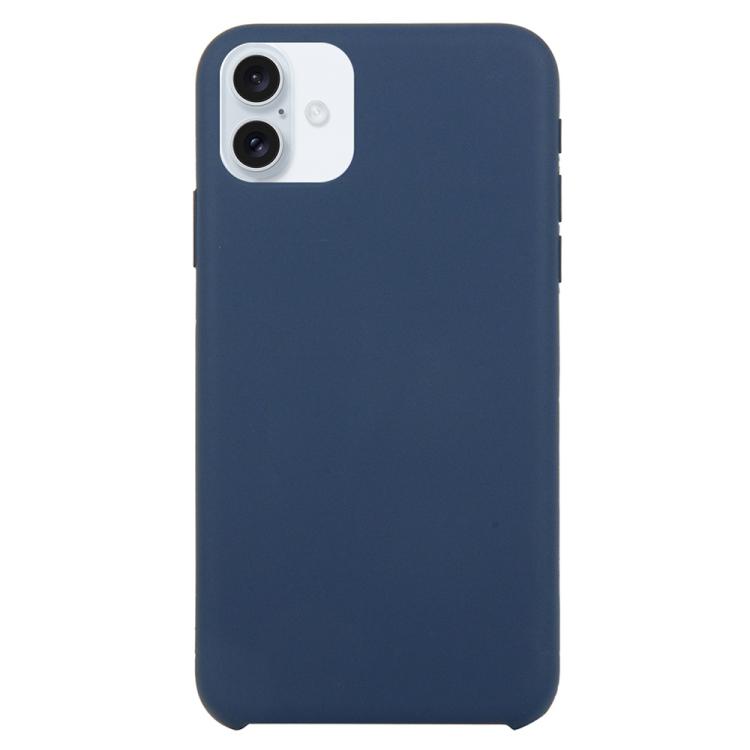 For iPhone 17 Solid Silicone Phone Case(Dark Blue)