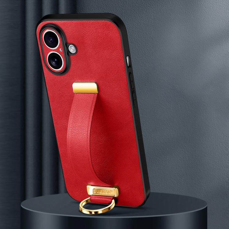 For iPhone 17 SULADA Tide Cool Series PC Hybrid Leather Texture Skin Feel Phone Case(Red)