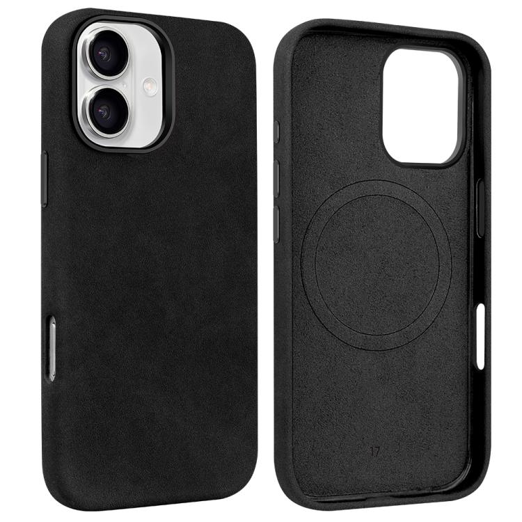 For iPhone 17 VIETAO Suede MagSafe PU Leather Phone Case(Black)