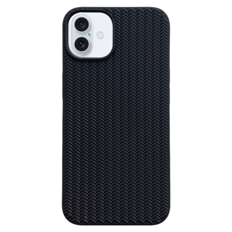 For iPhone 17 Weave Texture TPU Phone Case(Black)