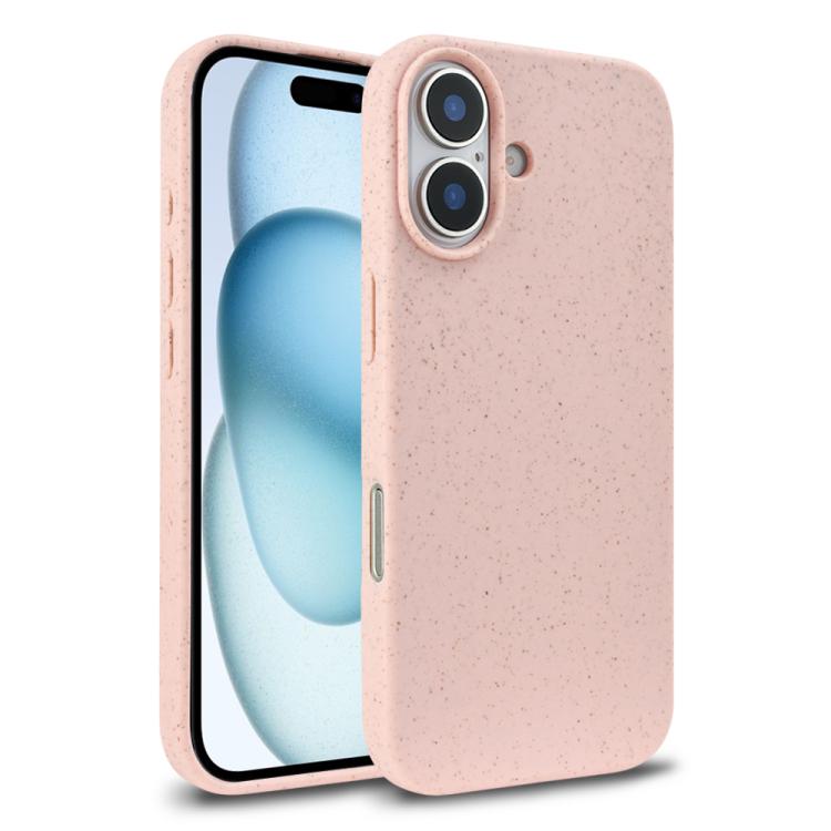 For iPhone 17 Wheat Straw TPU Phone Case(Pink)
