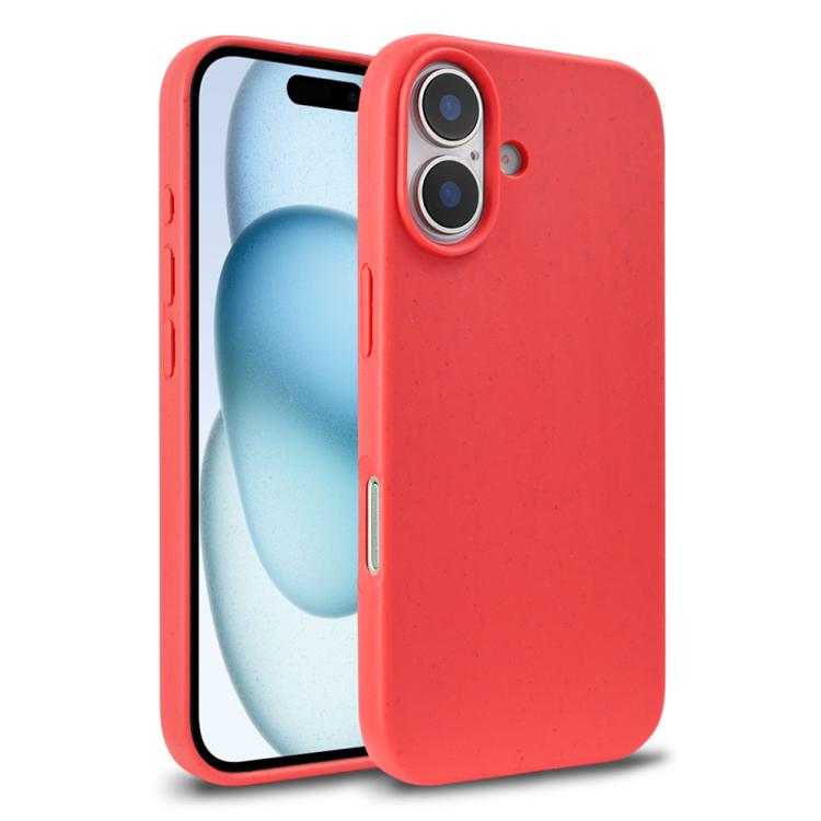 For iPhone 17 Wheat Straw TPU Phone Case(Red)