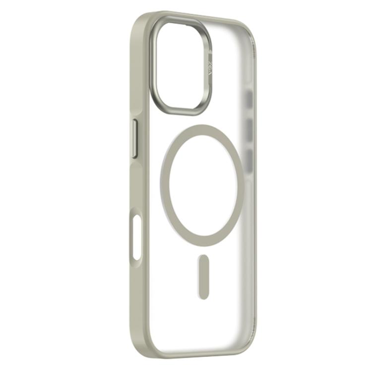 For iPhone 17 ZGA Matte Clear Magsafe PC Hybrid TPU Phone Case(Grey)