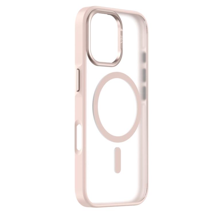 For iPhone 17 ZGA Matte Clear Magsafe PC Hybrid TPU Phone Case(Pink)