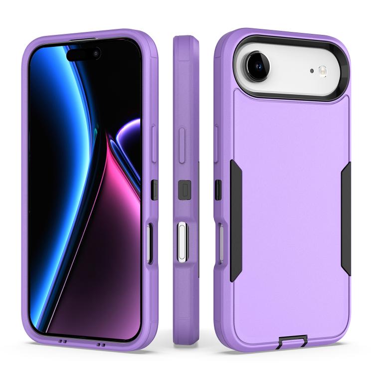 For iPhone Air 2 in 1 PC Hybrid TPU Phone Case(Purple+Black)