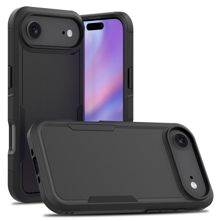 For iPhone Air 2 in 1 PC + TPU Phone Case(Black)