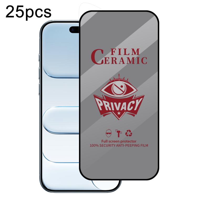 For iPhone Air 25pcs Full Coverage HD Privacy Ceramic Film