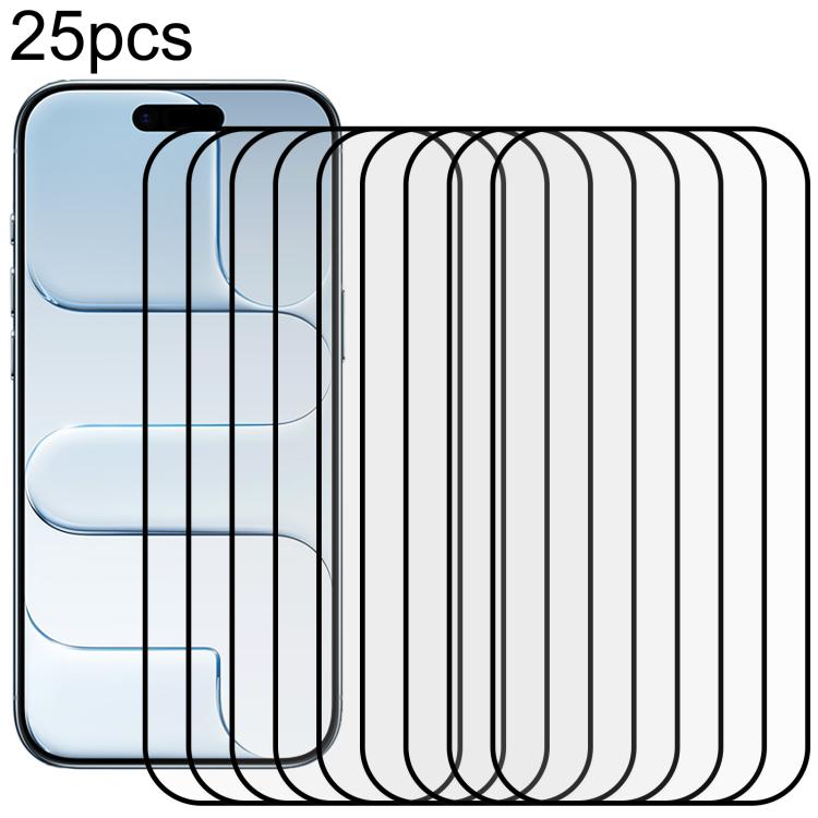 For iPhone Air 25pcs Full Glue Screen Tempered Glass Film