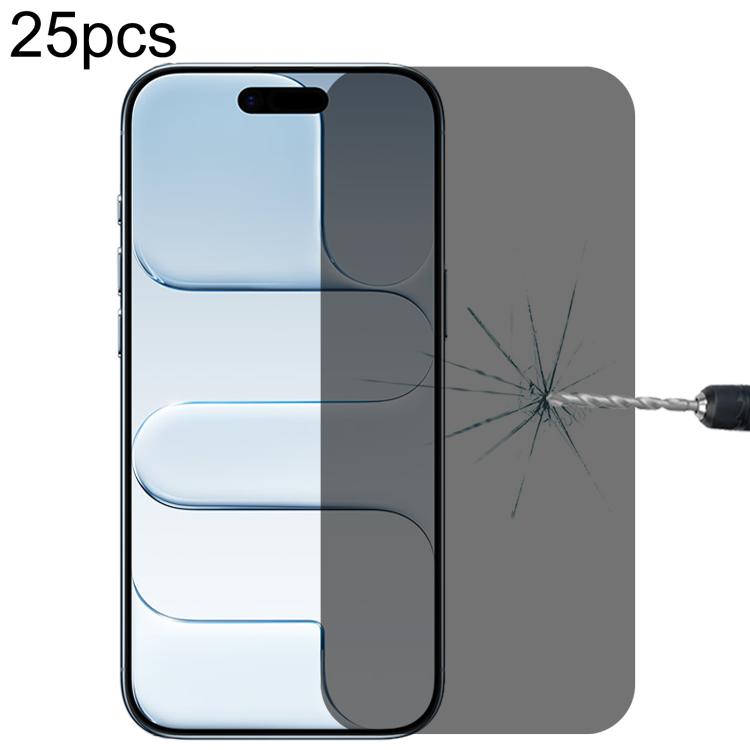 For iPhone Air 25pcs High Transparency Full Cover Anti-spy Tempered Glass Film