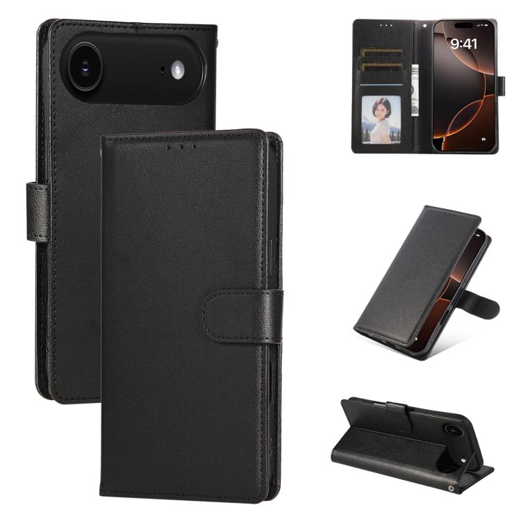 For iPhone Air 3-Card Slots Multifunctional Leather Phone Case(Black)