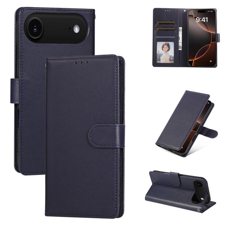 For iPhone Air 3-Card Slots Multifunctional Leather Phone Case(Blue)