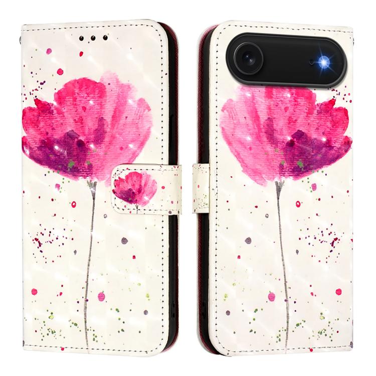 For iPhone Air 3D Painting Horizontal Flip Leather Phone Case(Flower)