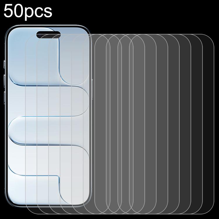 For iPhone Air 50pcs 0.26mm 9H 2.5D High Aluminum Tempered Glass Film