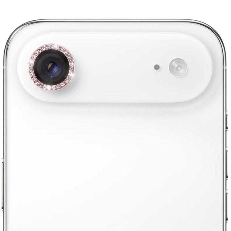 For iPhone Air 9H Point Drill Camera Lens Protector Ring(Pink)