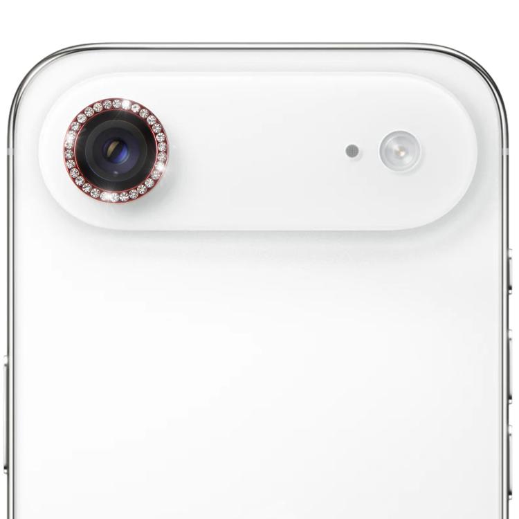 For iPhone Air 9H Point Drill Camera Lens Protector Ring(Red)