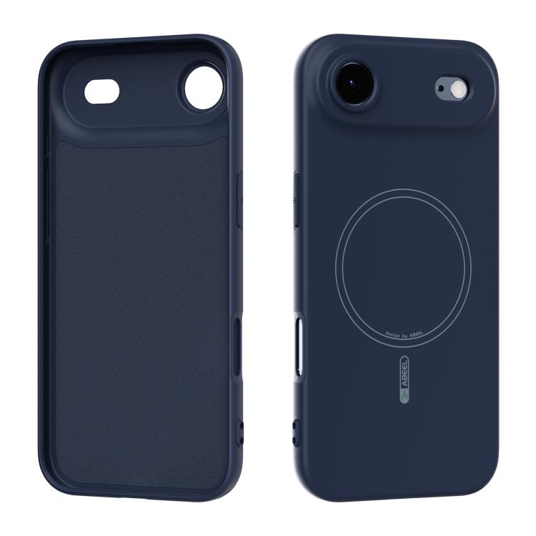For iPhone Air ABEEL Skin-friendly Feel Magsafe Liquid Silicone Phone Case(Blue)