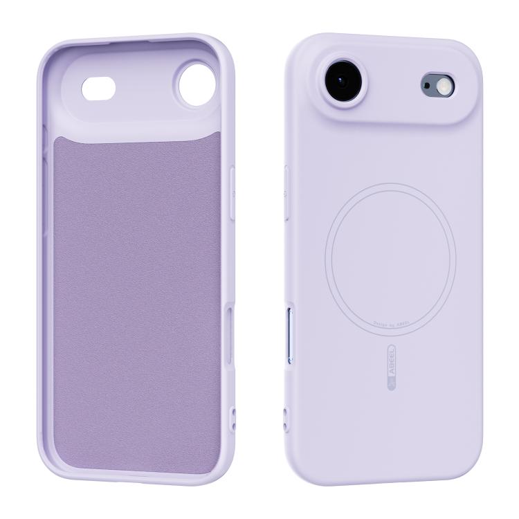 For iPhone Air ABEEL Skin-friendly Feel Magsafe Liquid Silicone Phone Case(Lilac Purple)