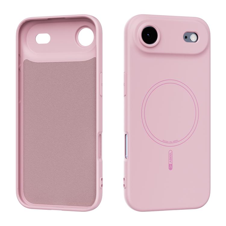 For iPhone Air ABEEL Skin-friendly Feel Magsafe Liquid Silicone Phone Case(Pink)