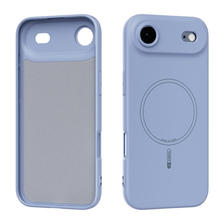 For iPhone Air ABEEL Skin-friendly Feel Magsafe Liquid Silicone Phone Case(Sky Blue)