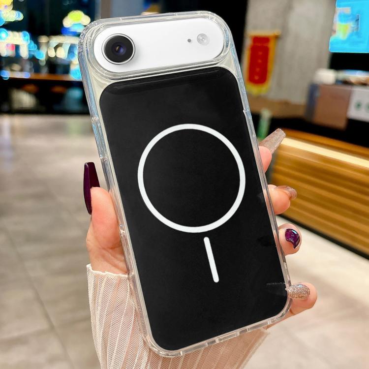 For iPhone Air Acrylic MagSafe Fine Circle Magnetic Phone Case(Black)