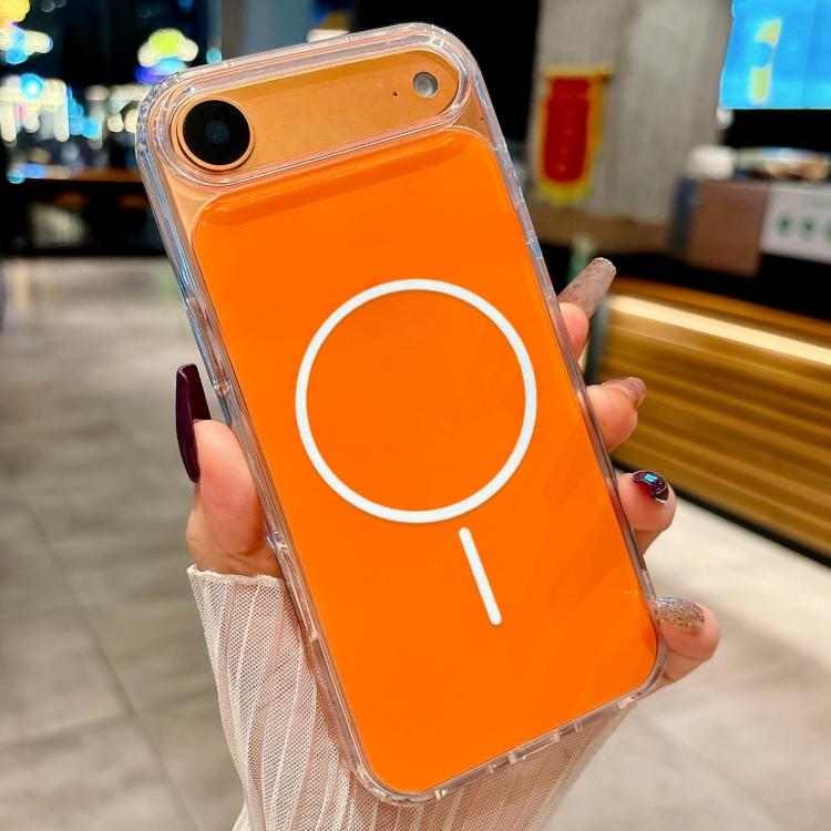 For iPhone Air Acrylic MagSafe Fine Circle Magnetic Phone Case(Orange)