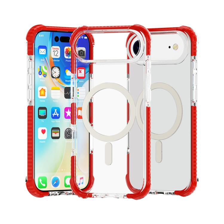 For iPhone Air Acrylic Magsafe Magnetic Shockproof Phone Case(Red)