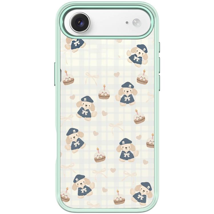 For iPhone Air Adorable Beret Puppy Pattern Magnetic Phone Case(Light Green)