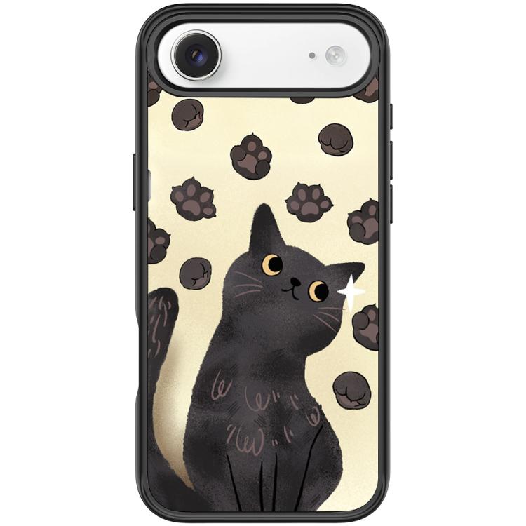 For iPhone Air Adorable Cat Claw Pattern Magnetic Phone Case(Black)