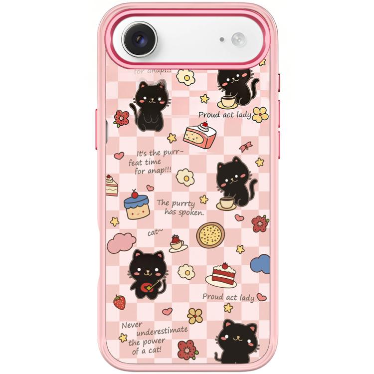 For iPhone Air Adorable Dessert Cat Pattern Magnetic Phone Case(Pink)