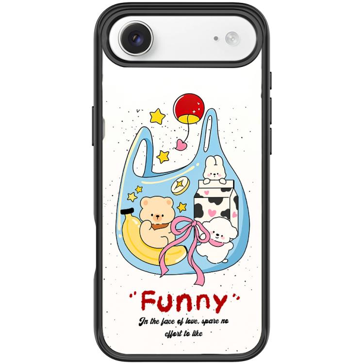 For iPhone Air Adorable Handbag Bear Pattern Magnetic Phone Case(Black)