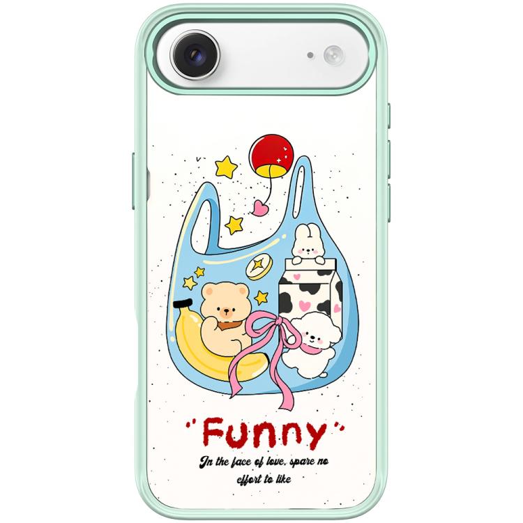 For iPhone Air Adorable Handbag Bear Pattern Magnetic Phone Case(Light Green)