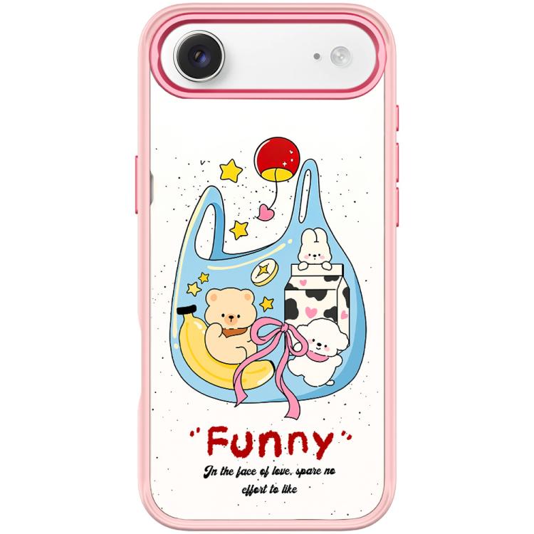 For iPhone Air Adorable Handbag Bear Pattern Magnetic Phone Case(Pink)