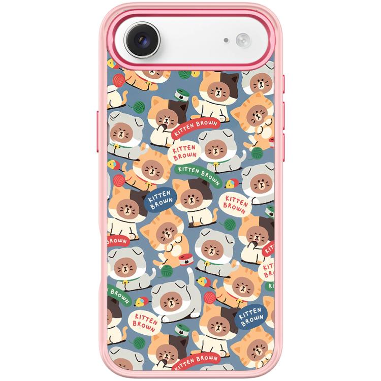 For iPhone Air Adorable Little Bear Pattern Magnetic Phone Case(Pink)