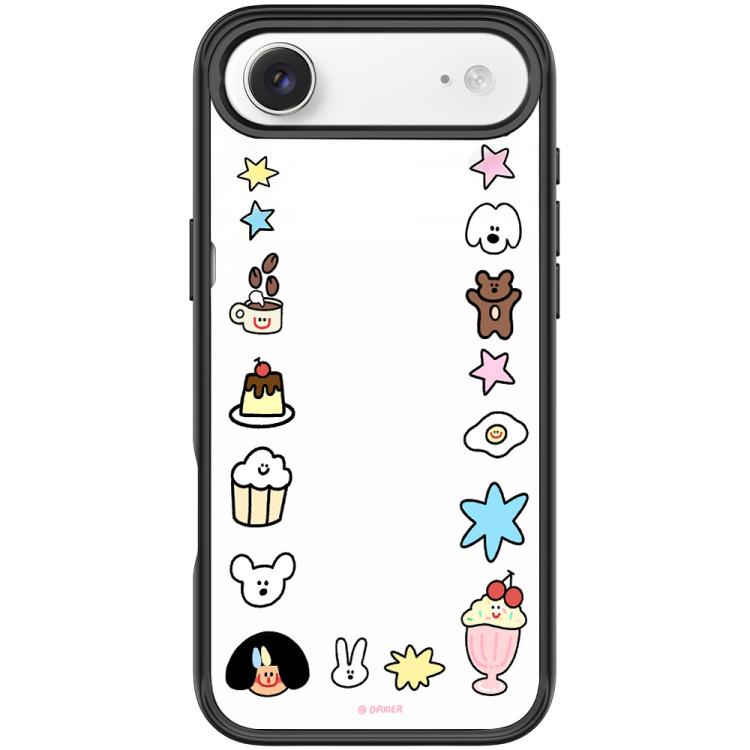 For iPhone Air Adorable Little Guy Pattern Magnetic Phone Case(Black)