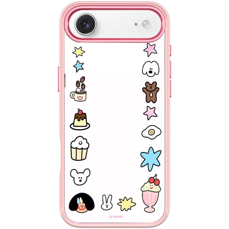 For iPhone Air Adorable Little Guy Pattern Magnetic Phone Case(Pink)