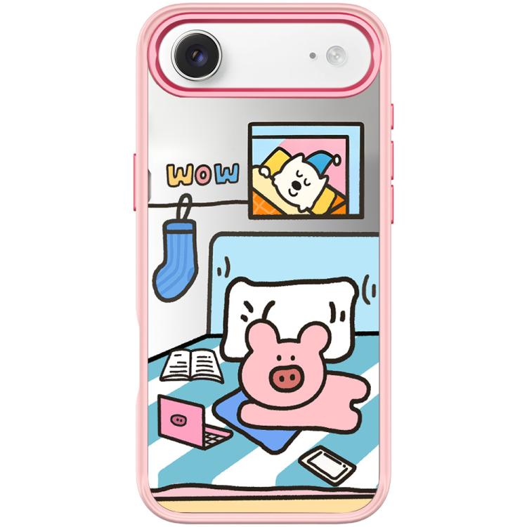 For iPhone Air Adorable Little Pig Pattern Magnetic Phone Case(Pink)