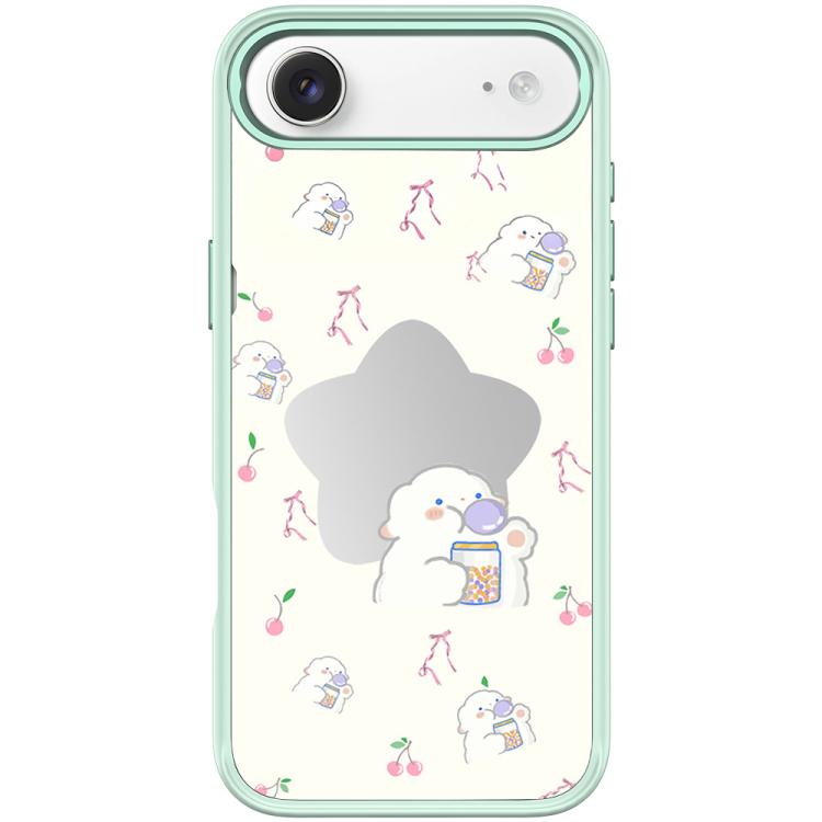 For iPhone Air Adorable Star Sheep Pattern Magnetic Phone Case(Light Green)