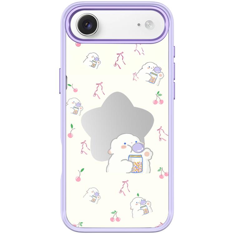 For iPhone Air Adorable Star Sheep Pattern Magnetic Phone Case(Light Purple)
