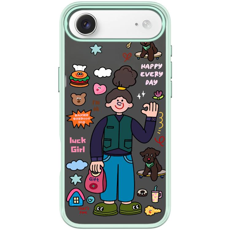 For iPhone Air American Girl Pattern Magnetic Phone Case(Light Green)