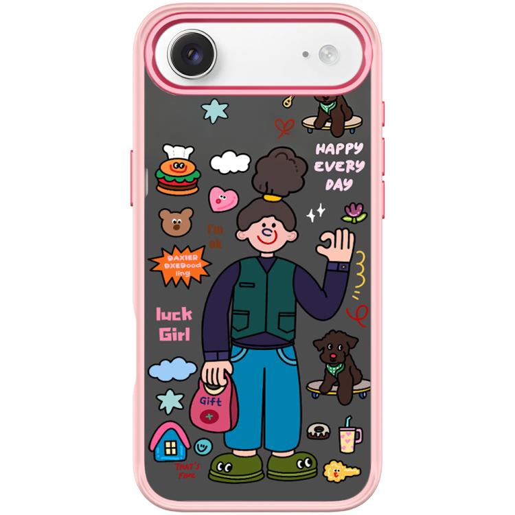 For iPhone Air American Girl Pattern Magnetic Phone Case(Pink)