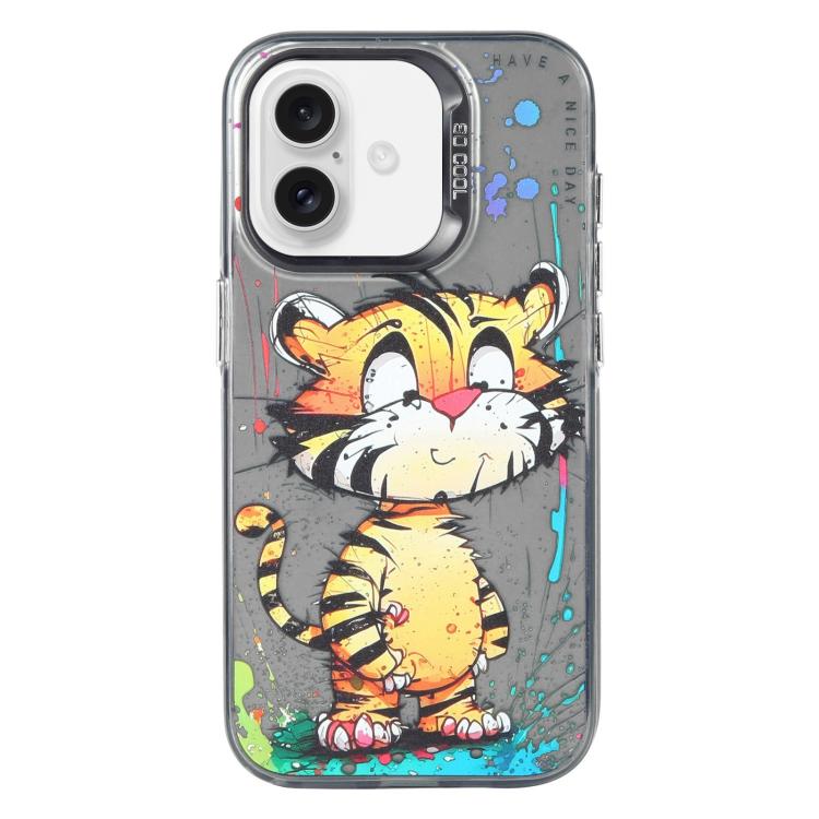 For iPhone Air Animal Pattern Oil Painting Series PC + TPU Phone Case(Colorful Tiger)