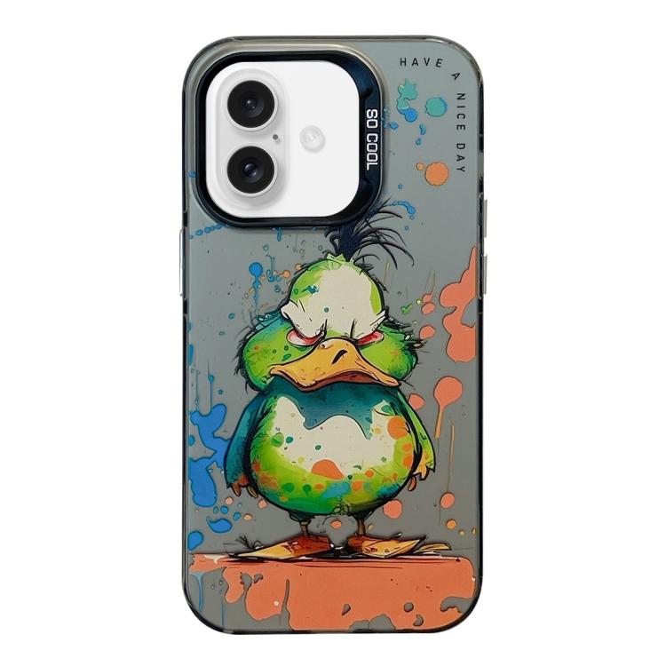For iPhone Air Animal Pattern Oil Painting Series PC + TPU Phone Case(Wrath Duck)