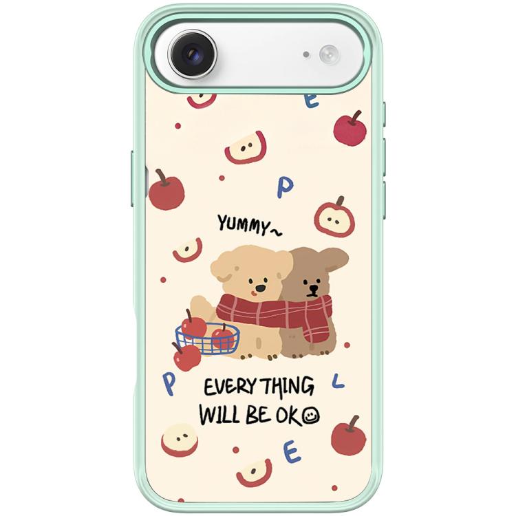 For iPhone Air Apple Dog Pattern Magnetic Phone Case(Light Green)
