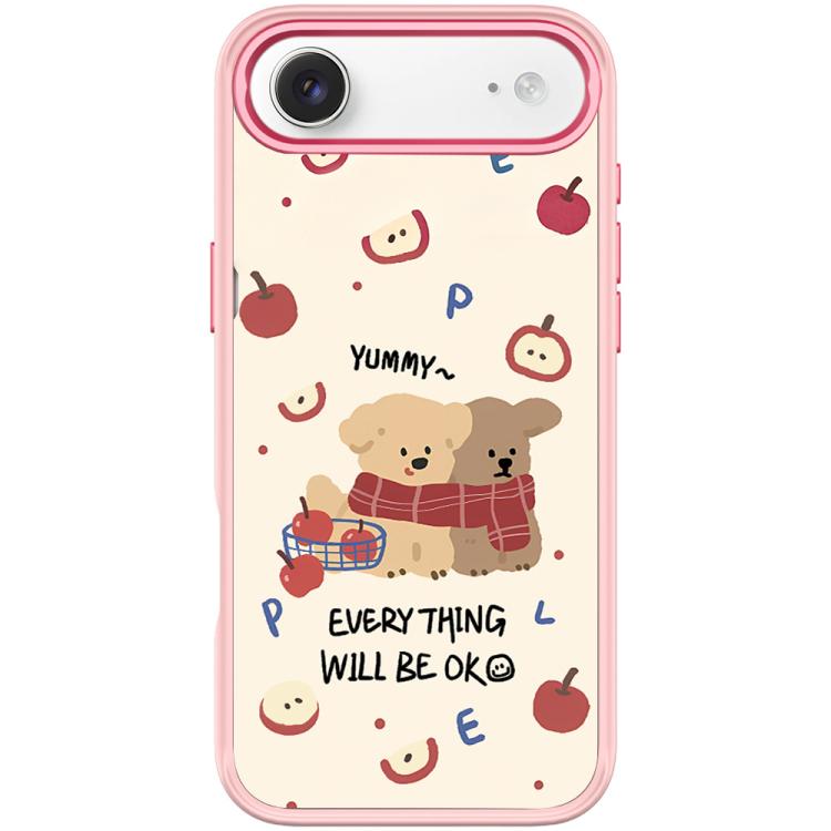 For iPhone Air Apple Dog Pattern Magnetic Phone Case(Pink)