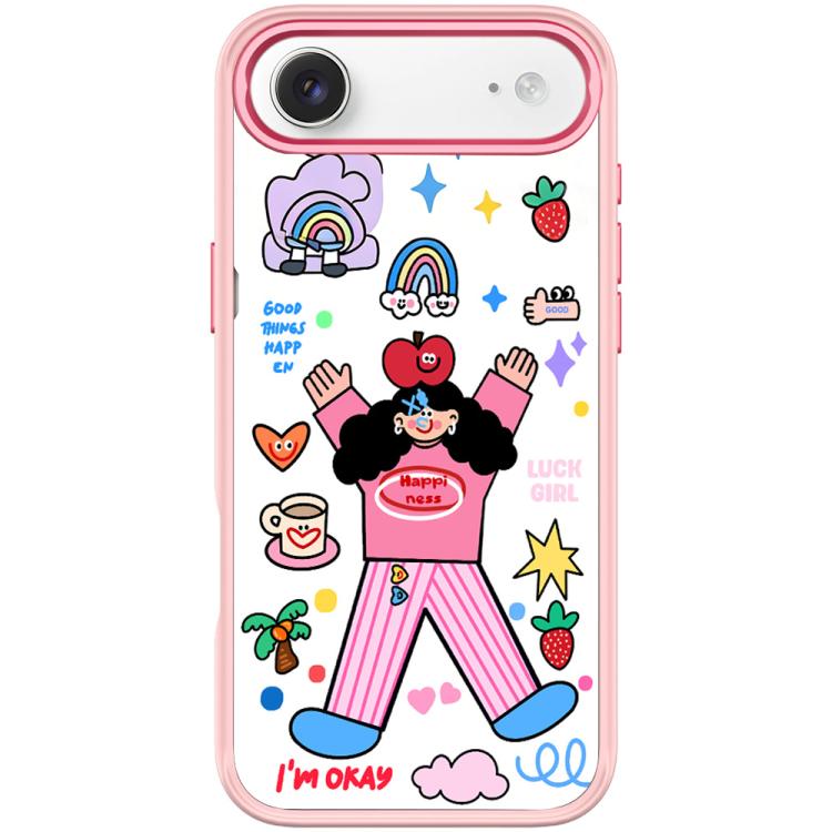 For iPhone Air Apple Little Girl Pattern Magnetic Phone Case(Pink)