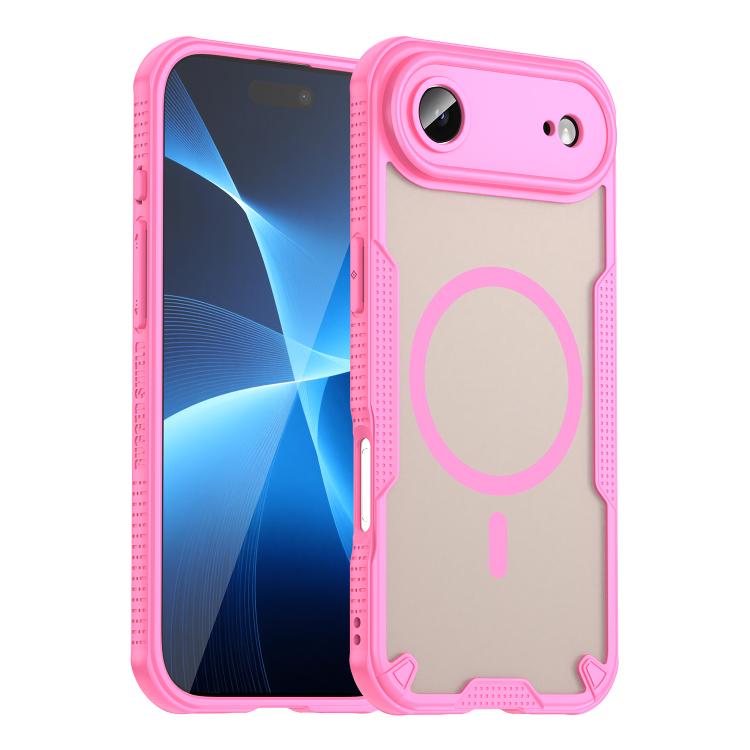 For iPhone Air Armor Glaze MagSafe Magnetic Phone Case(Pink)