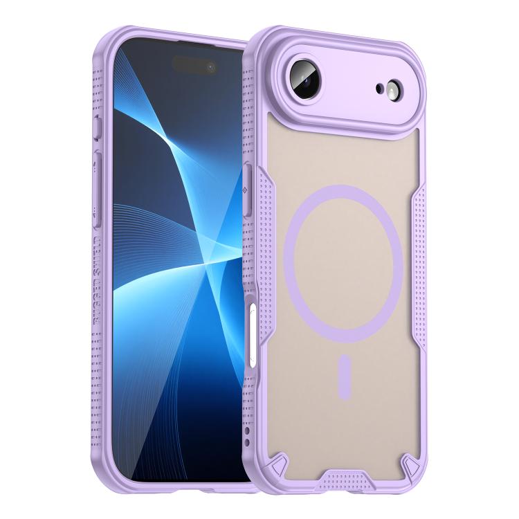 For iPhone Air Armor Glaze MagSafe Magnetic Phone Case(Purple)